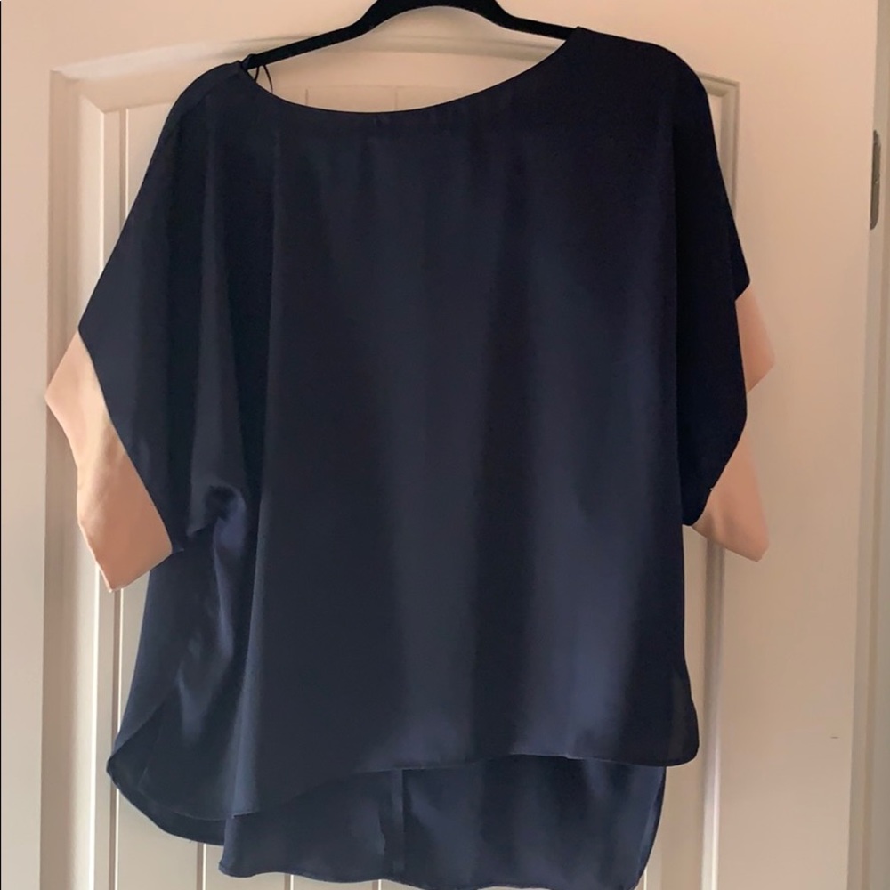Navy Silk Zara Blouse